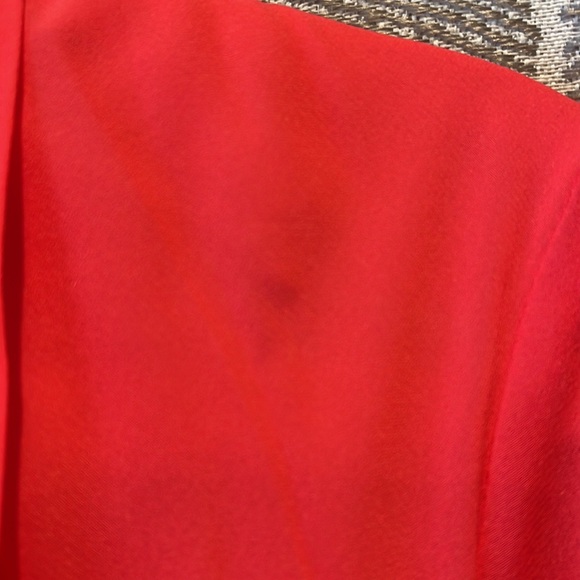 Bebe Cutout Sleeve Silk Wrap Bodysuit Teaberry XS - Picture 15 of 15